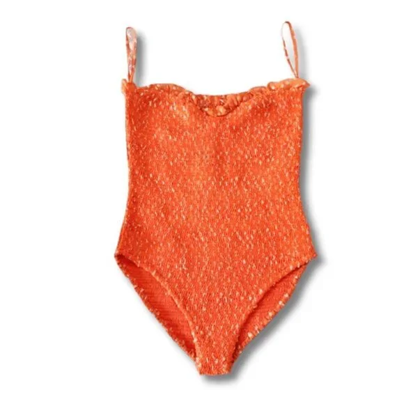 NWT Rococo Sand orange metallic fibre bodysuit, S - Picture 5 of 8